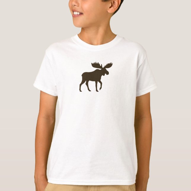 Walking Moose Silhouette | Wilderness Wildlife T-shirt (Framsida)