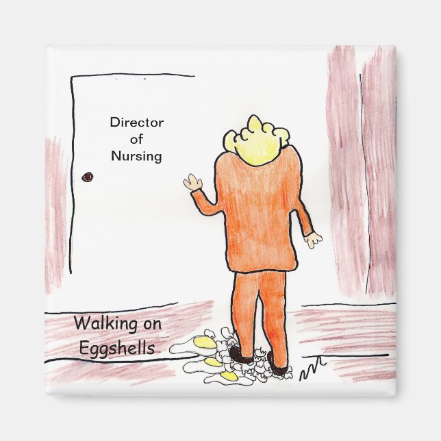 Walking on Egg Snäckas Magnet (Framsidan)