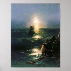 Walking On Vatten, Ivan Aivazovsky Print Poster