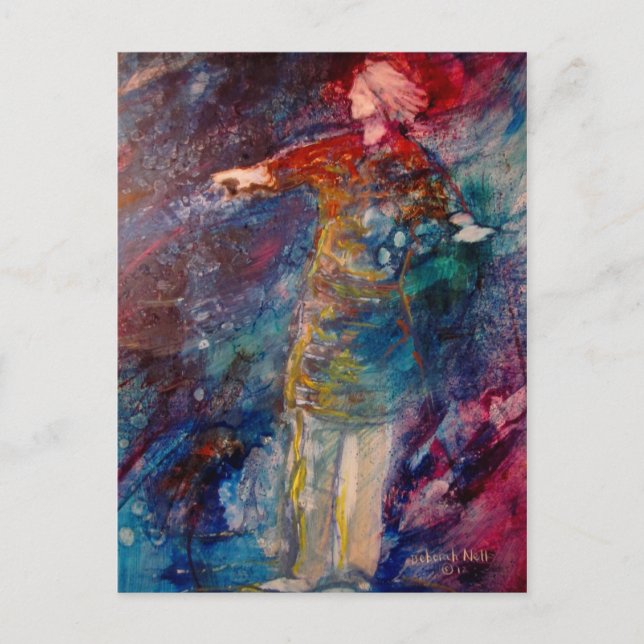 "Walking on Vatten"-vykort Vykort (Framsida)