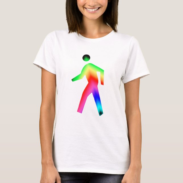 Walking Rainbow Man T-shirt (Framsida)