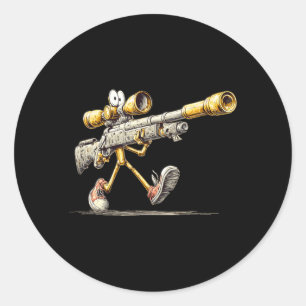 Walking Rifle Gun Kostym för Precision Sniper Runt Klistermärke