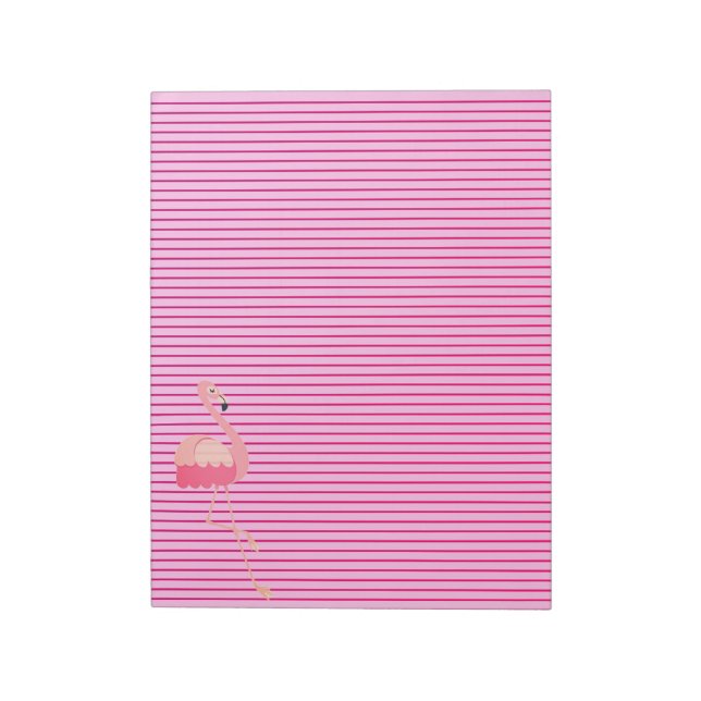 Walking Rosa Flamingo Note Pad Anteckningsblock (Roterad)