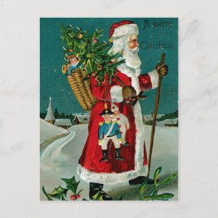 Walking Santa Helg Vykort