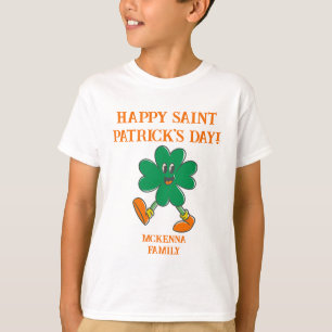 WALKING SHAMROCK LYCKLIG ST. PATRICKS DAGSKONSTRUK T SHIRT