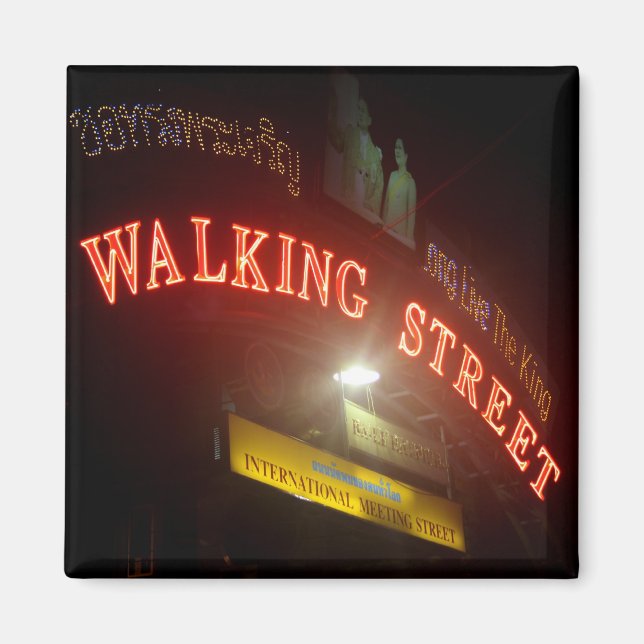 Walking Street-tecken Magnet (Framsidan)