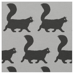 Walking Svarta katter Mönster   Coola Kattunge Äls Tyg