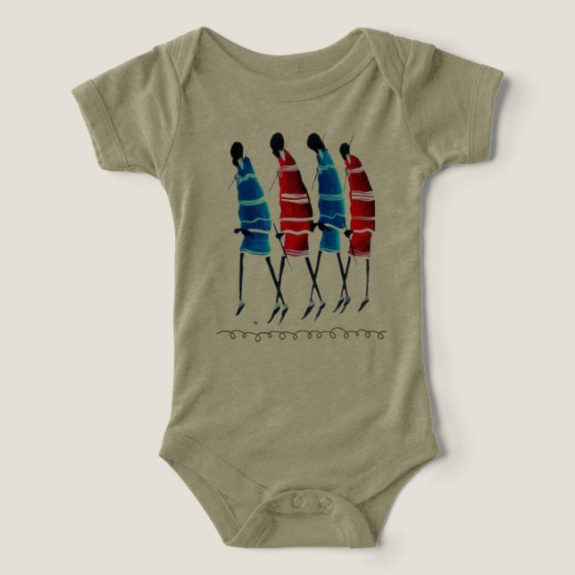 Walking Tall Maasai Art: Street Style | cultural  T Shirt (Design Framsida)