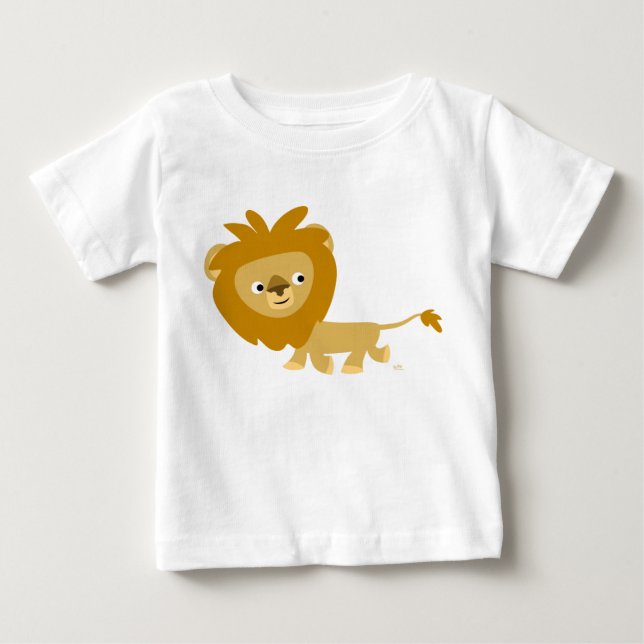 Walking Tecknad Lejon Baby T-shirt (Framsida)