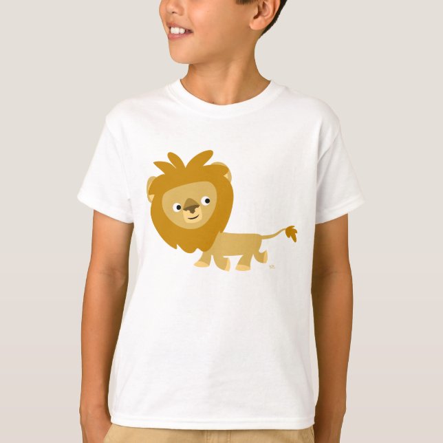 Walking Tecknad Lejon Children T-shirt (Framsida)