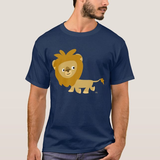 Walking Tecknad Lejon T-shirt (Framsida)