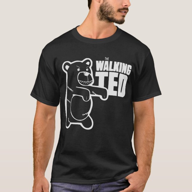 "Walking Ted Bear T-Shirt" T Shirt (Framsida)