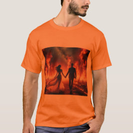 Walking Through the Fire on a Short Sleeve Green T Shirt