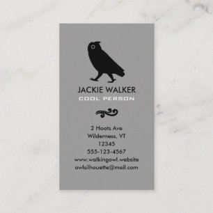 Walking Uggla Silhouette Grått och Black Visitkort