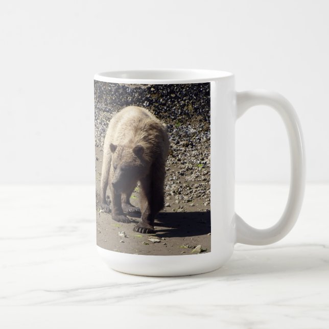 Walking Vild Grizzly Bear Wildlife Photo Kaffemugg (Höger)