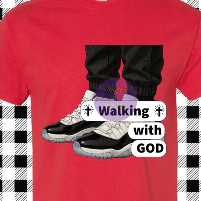 Walking with GOD - Christian T Shirt (Skapare uppladdad)