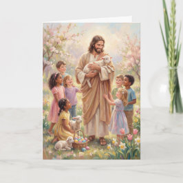 Walking with the Savior Easter Card Kort