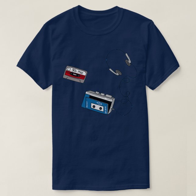 Walkman 90s-blandning t shirt (Design framsida)