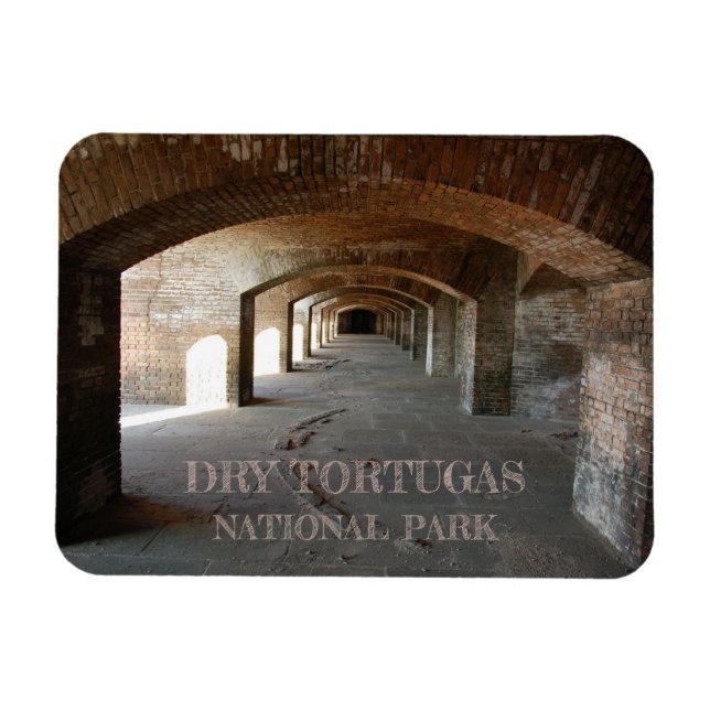 Walkway Arches, Fort Jefferson, Tortugas Magnet (Horisontell)