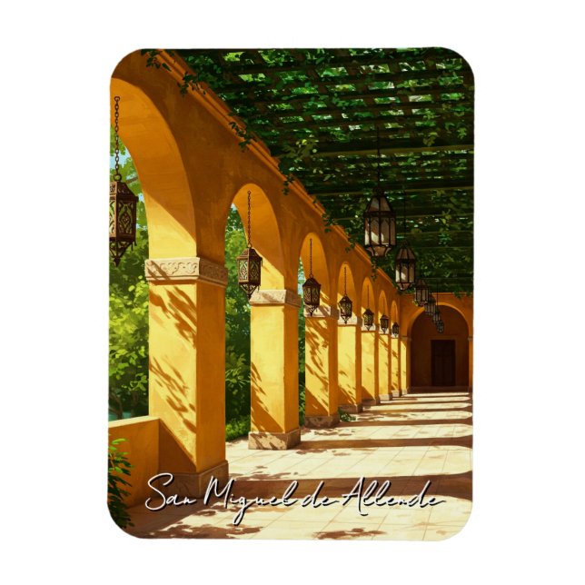 Walkway i San Miguel de Allende Mexico Travel Magnet (Vertikal)