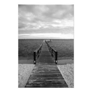 Walkway till floden fototryck