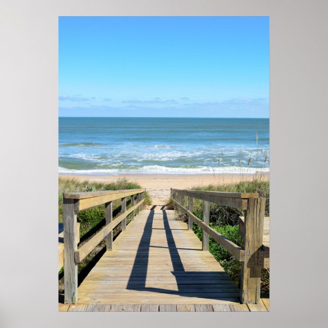 Walkway till stranden poster (Framsidan)