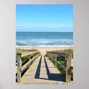 Walkway till stranden poster