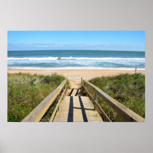 Walkway till stranden poster