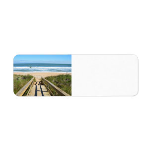 Walkway till stranden returadress etikett