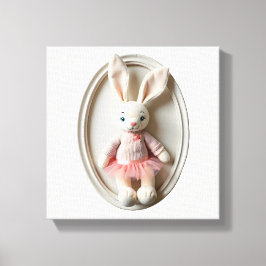  Wall Art Ballerina Bunny Canvastryck