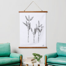 Wall Art, Bamboo teckning i Bamboo, Original Fine 