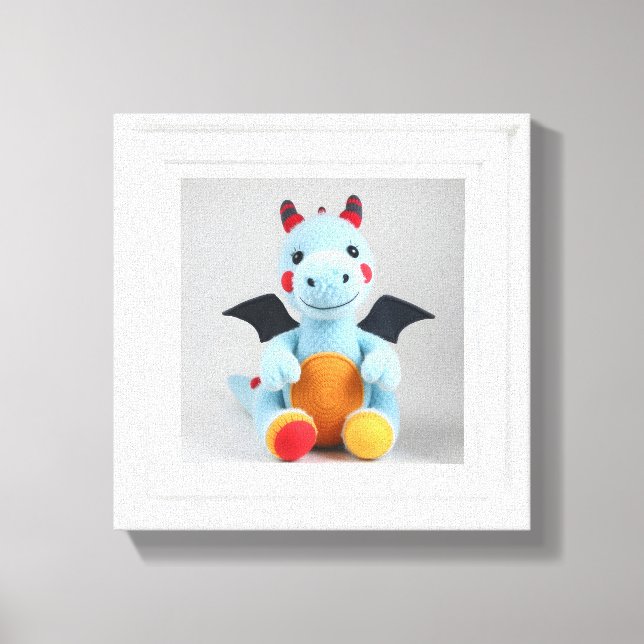  Wall Art Blue Dragon Joy Canvastryck (Framsida)