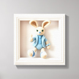 Wall Art Boy Bunny i Blue Canvastryck
