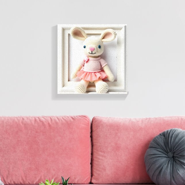  Wall Art Bunny Ballet Canvastryck (Insitu (Vardagsrum))