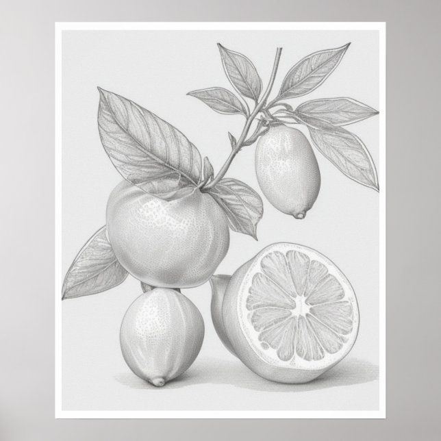 Wall Art citrus träd poster (Framsidan)