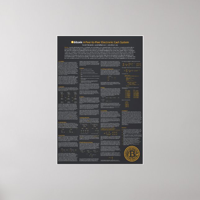 Wall Art & Décor Bitcoin Canvastryck (Framsida)