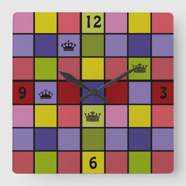 Wall Art & Décor > Clocks Fyrkantig Klocka (Framsida)