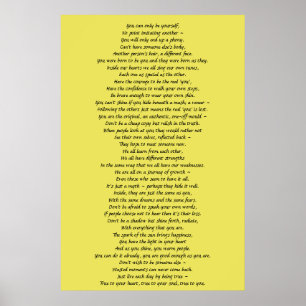 Wall Art-Dikt för att uppmuntra självbetjäning Poster