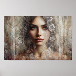 Wall Art, Le Femme, Dam bakom Snöre, Poster