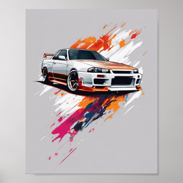 Wall Art Nissan skyline Poster (Framsidan)