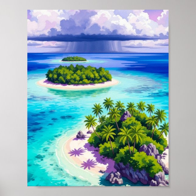 Wall art. Small islands Poster (Framsidan)
