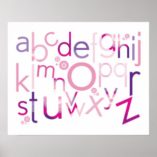 WALL ART :: TYPOGRAFI - trendig alfabet 2 Poster
