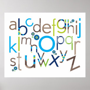 WALL ART :: TYPOGRAFI - trendig alfabet 3 Poster