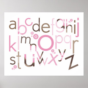 WALL ART :: TYPOGRAFI - trendig alfabet 5 Poster