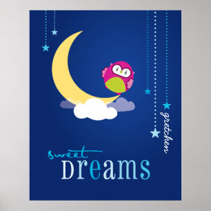 WALL ART: uggla - söta drömmar 1 Poster
