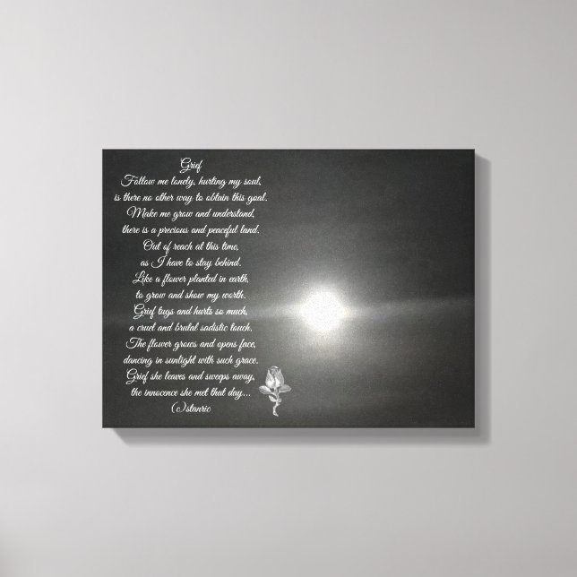 WALL CANVAS GRIEF-DIKT OCH FOTOGRAPH-DESIGN (Framsida)