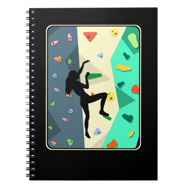 Wall Climate Girl Indoor Boulding Woman Anteckningsbok (Framsidan)