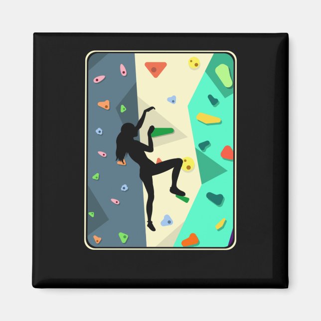 Wall Climate Girl Indoor Boulding Woman Magnet (Framsidan)