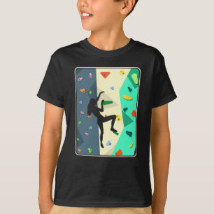Wall Climate Girl Indoor Boulding Woman T Shirt