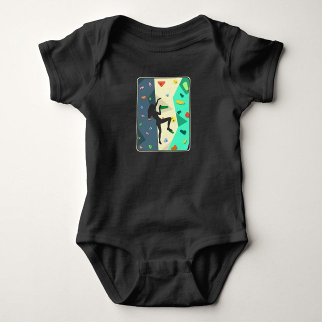 Wall Climate Girl Indoor Boulding Woman T Shirt (Framsida)